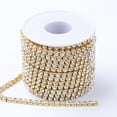 thumbnail image 1 of Brass Rhinestone Strass Chains Rhinestone Cup Chains with Spool Raw(Unplated) 2.3~2.4mm 10yards/roll, 1 of 4