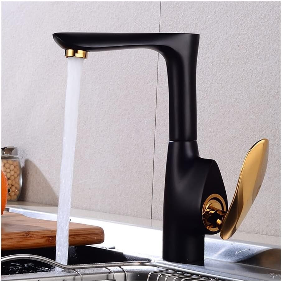 Brass Right Angle Type Kitchen Sink 360 Rotation Hot and Cold Water