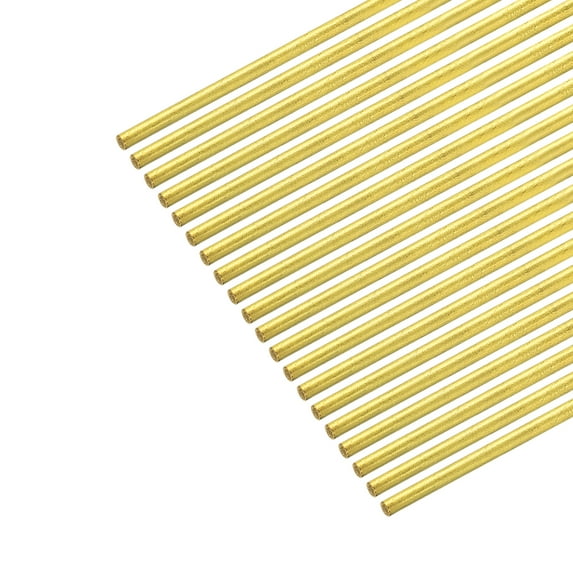 Brass Rod,Brass Solid Round Rod 1.8mm x 200mm Lathe Bar Stock 20pack
