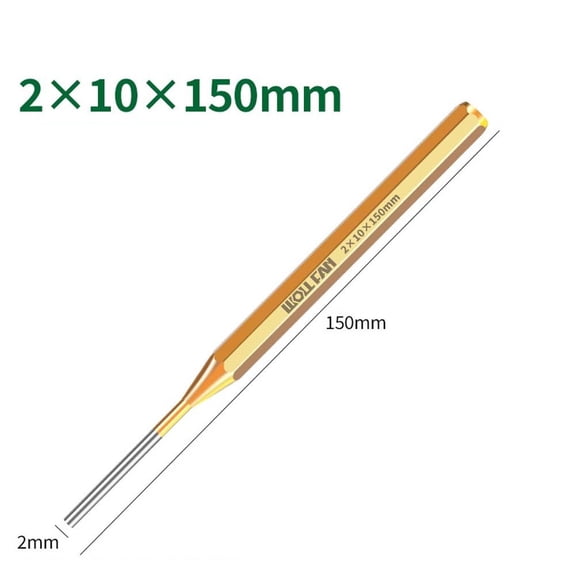 Brass Roll Pin Punch Tool 2-10mm Heavy Duty Chisel Cone Punch Remover for Watch Repair and Machinery , Gold(as show 2mm)