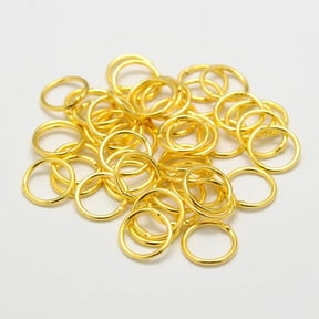 Brass Round Rings Soldered Jump Rings Closed Jump Rings Cadmium Free & Nickel Free & Lead Free 18K Gold Plated 18 Gauge 8x1mm Inner Diameter: 6mm