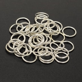 Brass Round Rings Soldered Jump Rings Closed Jump Rings Cadmium Free & Nickel Free & Lead Free Silver 18 Gauge 6x1mm Inner Diameter: 4mm
