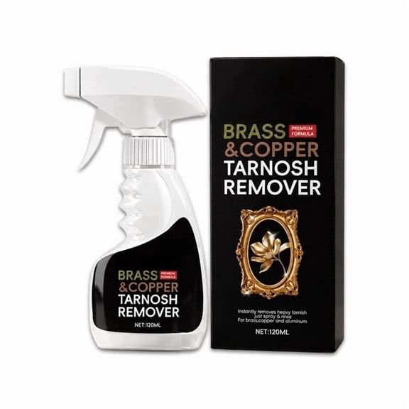 Brass Rust Remover Cleaner, Removes Oxidation, Tarnish and Dark Spots, Restores Metallic Luster, Safe for Crafts, Hardware and Instruments 120ml