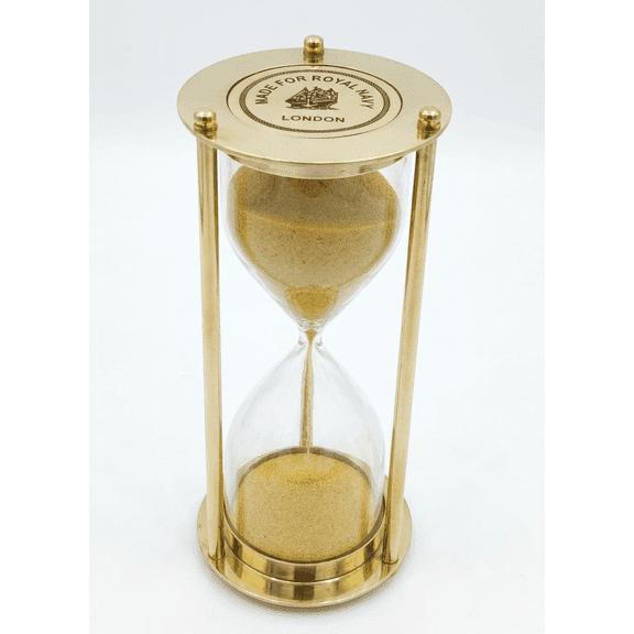 NORVILLE Sand Timer Hourglass Brass Sand Clock 5 Minutes