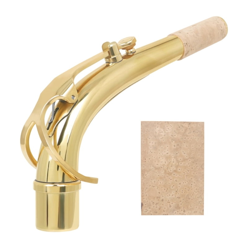 Brass Sax Necks Replacement Alto Saxophone Bend Neck with Cork Sheet