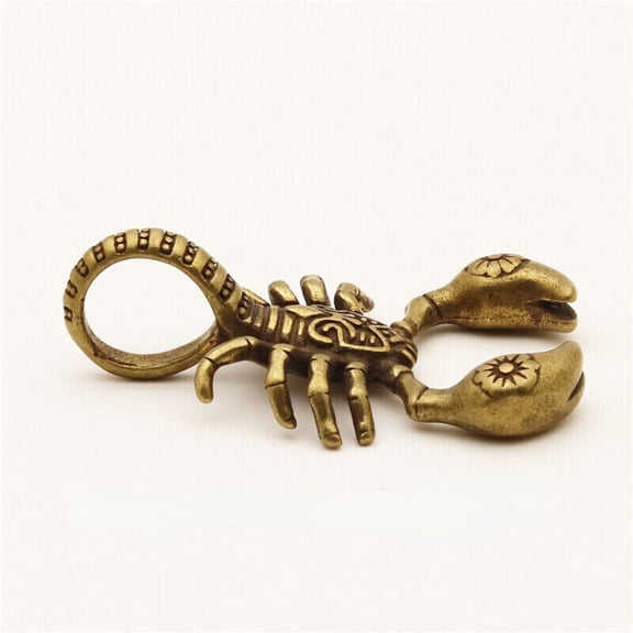 Brass Scorpion Small Fengshui Statue Ornament Chinese Copper