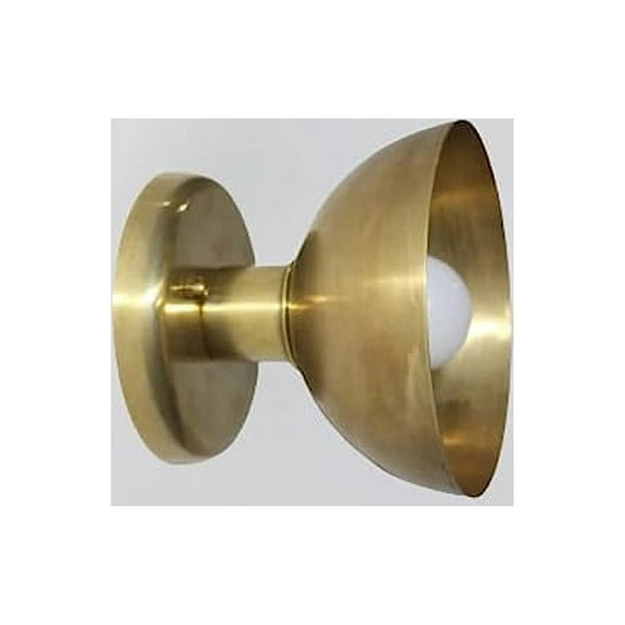Brass Shade Handmade Contemporary Brass Wall Scone Decorative Wall lamp Lights for Home Office Garden by The Lighting Wizard (Polished Brass, E27 240 Volts)