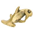 thumbnail image 1 of Brass Shark Ornament Decor Models Office Statue Desk Decoration Sea Animal Figurine, 1 of 6