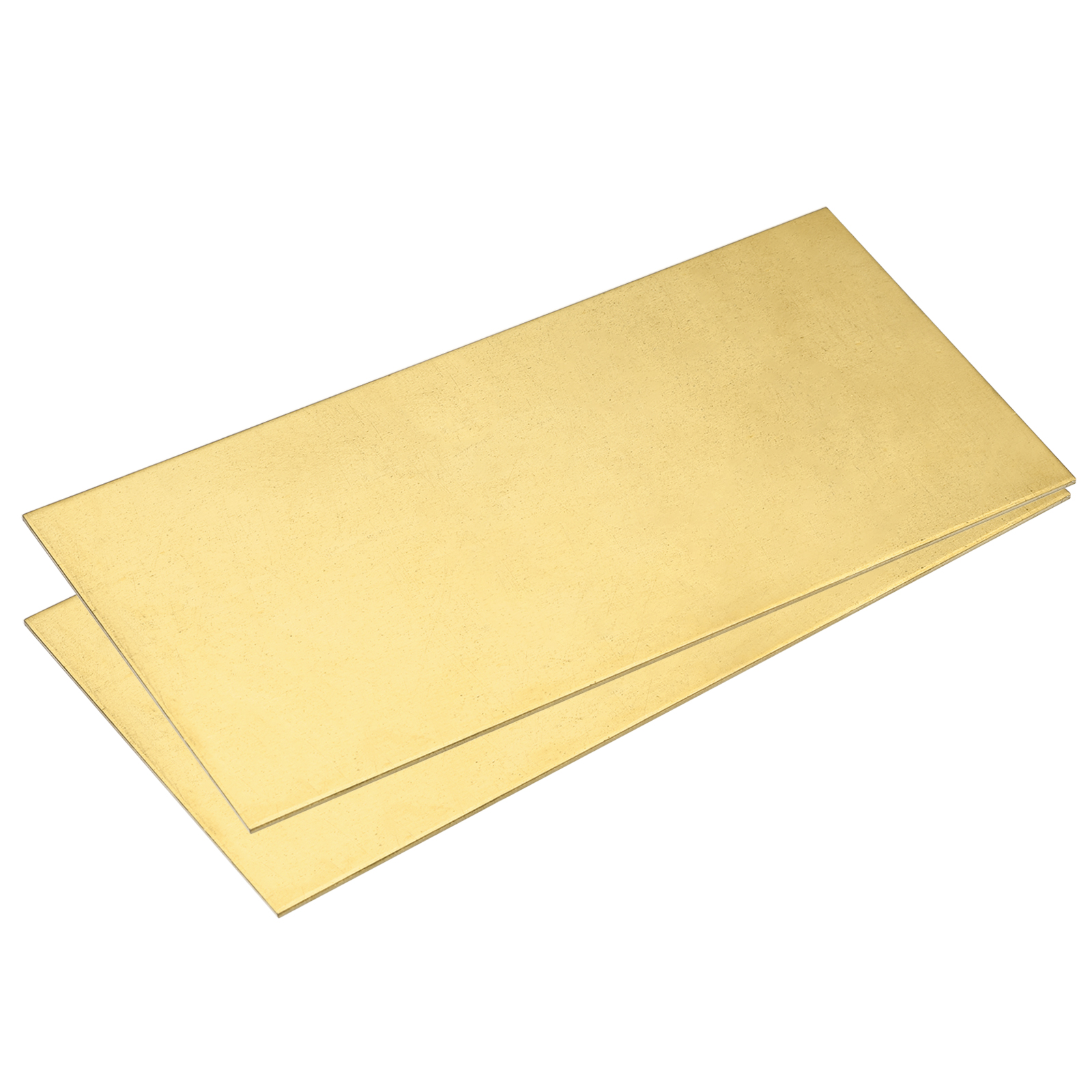 Brass Sheet, 2 x H62 Metal Sheets Plates 4" Length x 2" Width x 0.05
