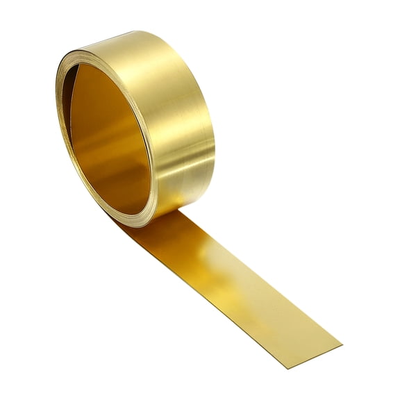 Brass Sheet Roll, 0.2 x 15 x 2000mm Metal Flashing Brass Foil Roll, Gold