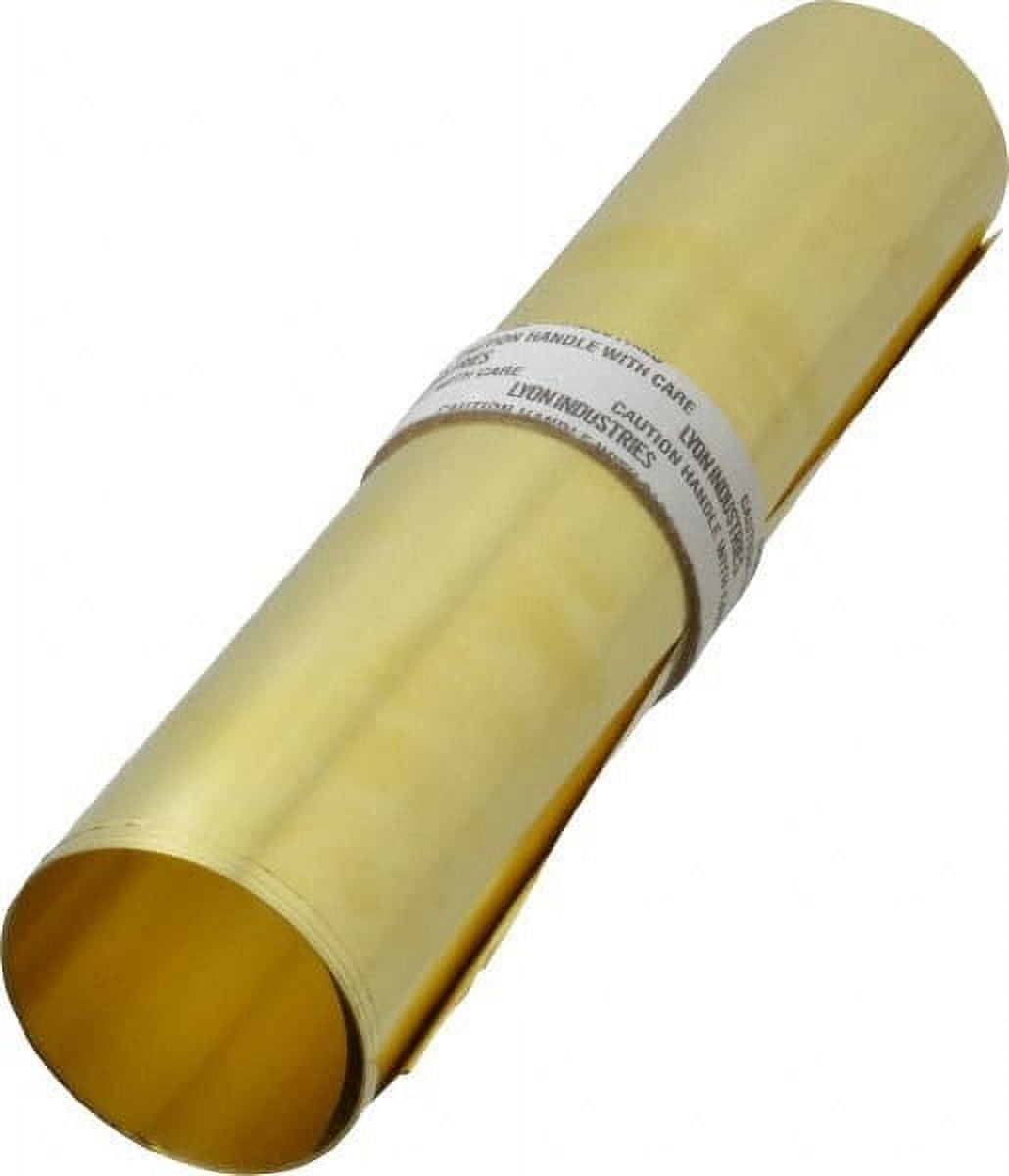 Brass Shim Stock Roll, 12" x 10 Ft, 0.002" Thick