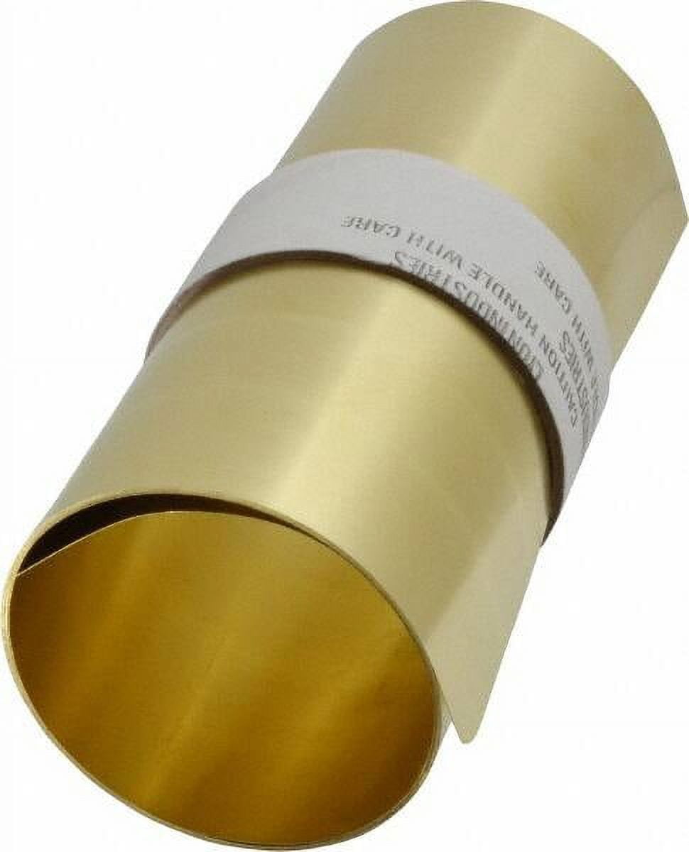 Brass Shim Stock Roll, 6" x 5 Ft, 0.006" Thick