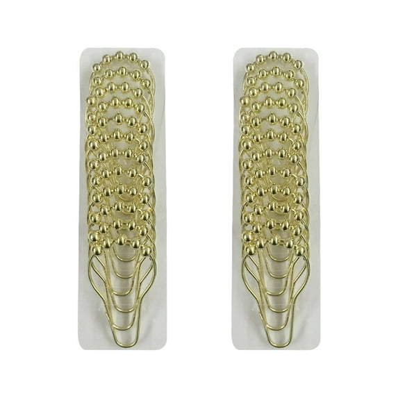 Brass Shower Curtain Hooks Rings Sliding Hooks for Bathroom Curtains - Set of 12 - Renovators Supply