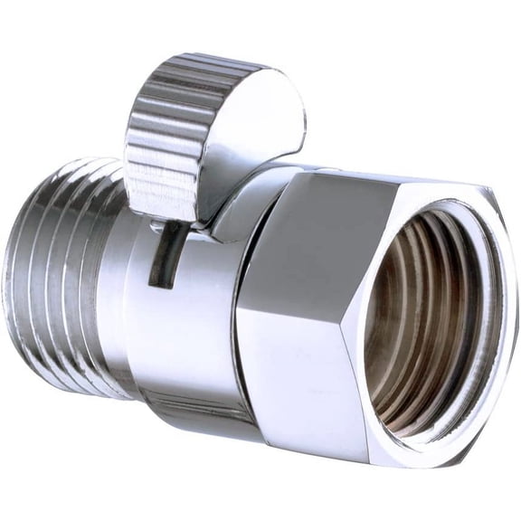 Brass Shower Flow Control Valve Shut Off Switch,Polished Chrome