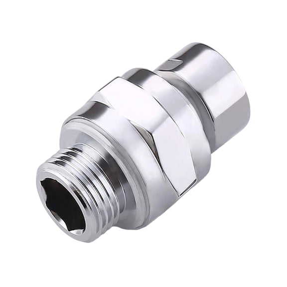 Brass Shower Swivel Ball Adapter-1.9" Long Adjustable Rotating Shower Head Connector Multi-angle Heat & Pressure Resistant Accessories Universal Shower Joint & Adapter for G1/2(20 mm),A
