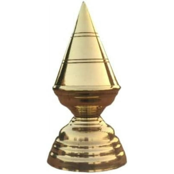 Brass Shri Ji Mathura Temple Kalash 2 Steps (Approx. 7 inch) | Pure Brass/jaini