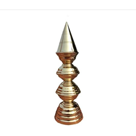 Brass Shri Ji Mathura Temple Kalash 4 Steps (Approx. 12 inch) jaini