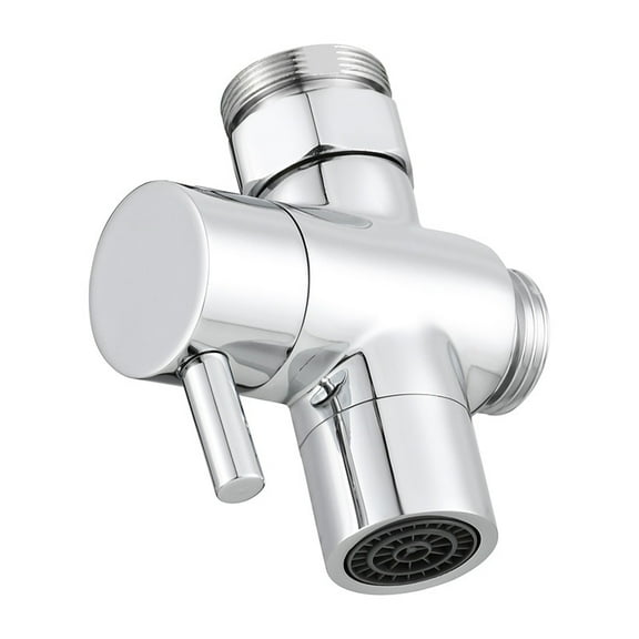 【Brass Sink Diverter Valve】3-Way Faucet Splitter for Bathroom & Kitchen - 22mm (M22/M24 Adapter Included)