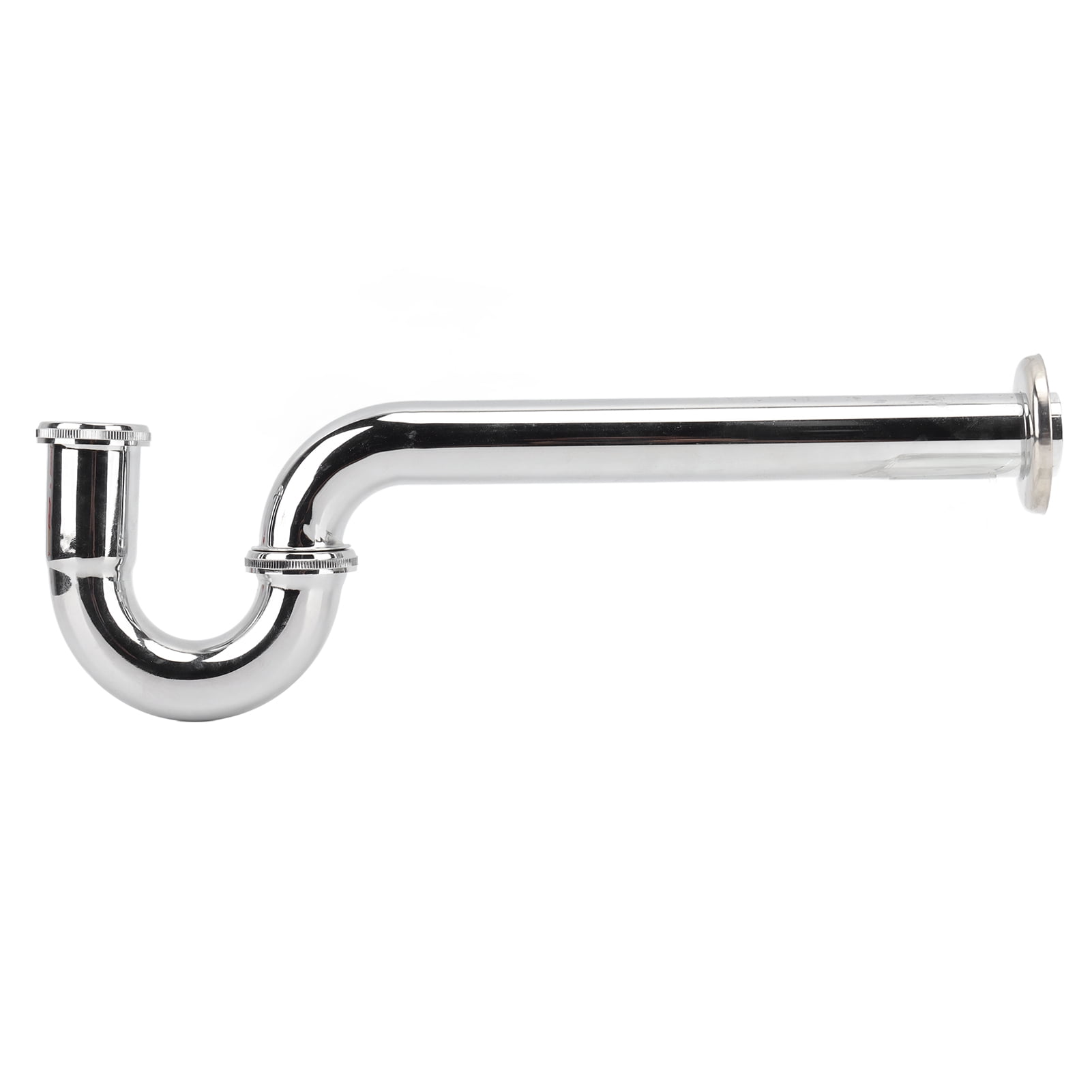 Brass Sink Drain Tubing Set Silver Slick Finish No Ageing Bathroom Sink Drain Pipe Recement G11/4in