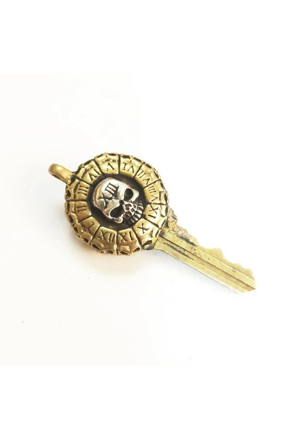 Brass Skull Key Caps For House, Car, Motorcycle Keys Fashion Accessories