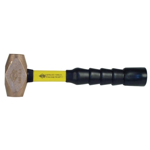 Classic Nuplaglas Non-Sparking Brass Hammer, 1-1/2 lb Head, 12 in SG Handle