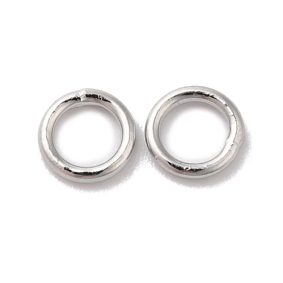 Brass Soldered Jump Rings Closed Jump Rings Cadmium Free & Nickel Free & Lead Free Round Ring Platinum 18 Gauge 5x1mm Inner Diameter: 3mm