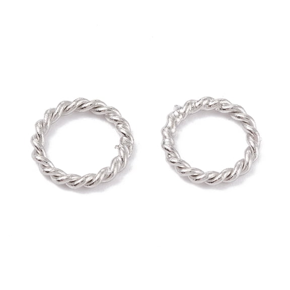 Brass Soldered Jump Rings Closed Jump Rings Twist Ring Platinum 8x1mm Inner Diameter: 5.5mm