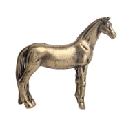 Horse Brass Figurine Animal Ornament Chinese Statue Decoration Decor Model Sculpture Desktop Tea Metal Car Mini Potted