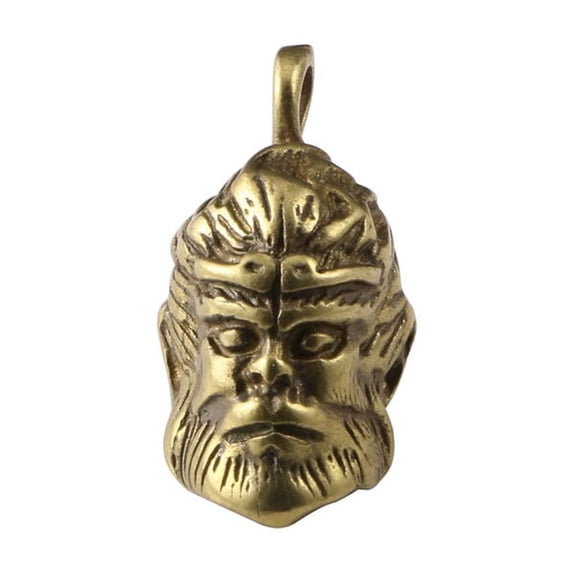 Brass Solid Sun WuKong Figurine Pendant Small Statue Home Ornament Collectibles
