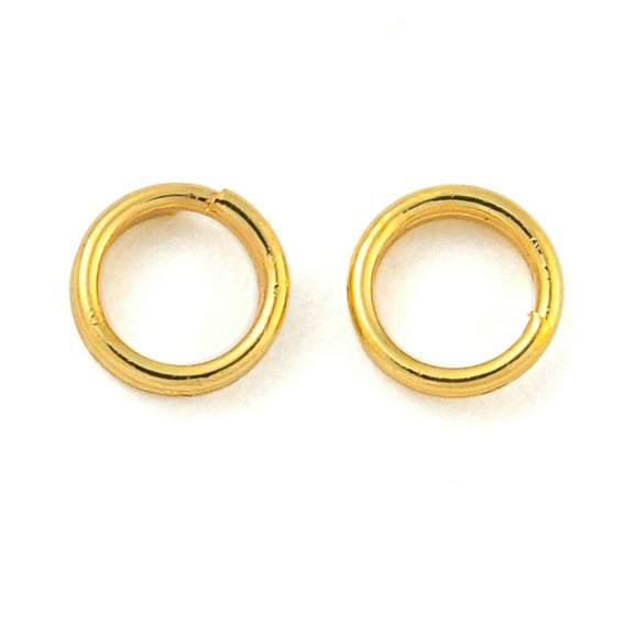 Brass Split Rings Double Loops Jump Rings Real 18K golden Plated 4x1.5mm Inner Diameter: 3mm Single Wire: 0.5mm