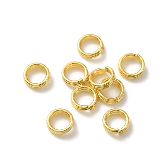 Brass Split Rings Lead Free & Cadmium Free Double Loops Jump Rings Real 24K Gold Plated 21 Gauge 5x2mm Inner Diameter: 3.5mm