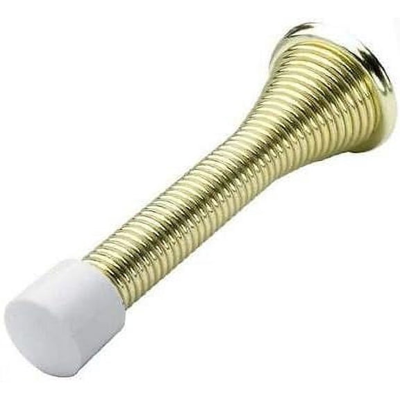 Brass Spring Springy Sprung Door Stop Stops Stopper Wall Mounted
