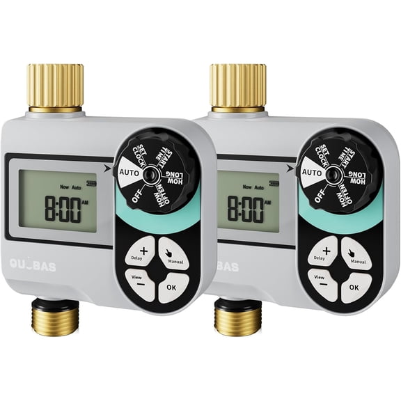 Brass Sprinkler Timer 2 Pack Interval Program 1 Zone