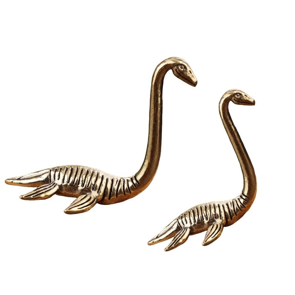 Brass Statues Nessies Figurine Sculptures Ornament for Bookshelf Cabinet Home Decors Tabletop Centerpieces Gift