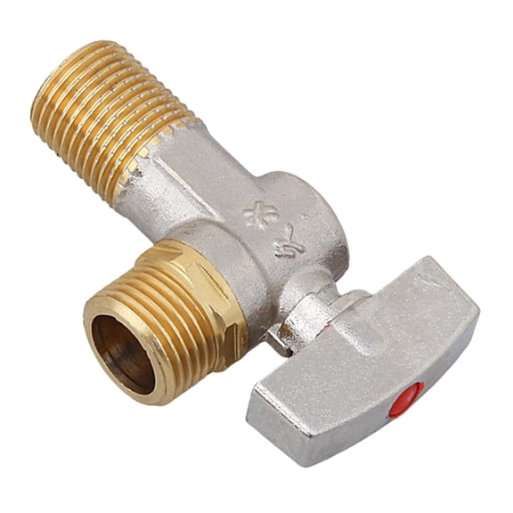 Brass Stop Valves for Kitchen Bathroom Use 1/2Inch Inlet and Outlet 1/4 Turn With Adapter for Hot and Cold Water Use