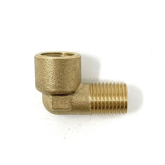 Brass Street Elbow for 1/4" Pipes, 90 Degree, Male and Female NPT Threads