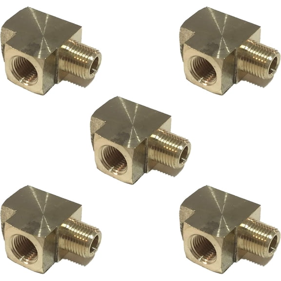 Brass Street TEE 1/8" NPT Fuel/AIR/Water/Oil/Gas (Qty 05)