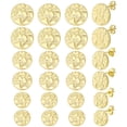 Brass Stud Earrings Flat Round Long-Lasting Plated Rack Plating Ion ...