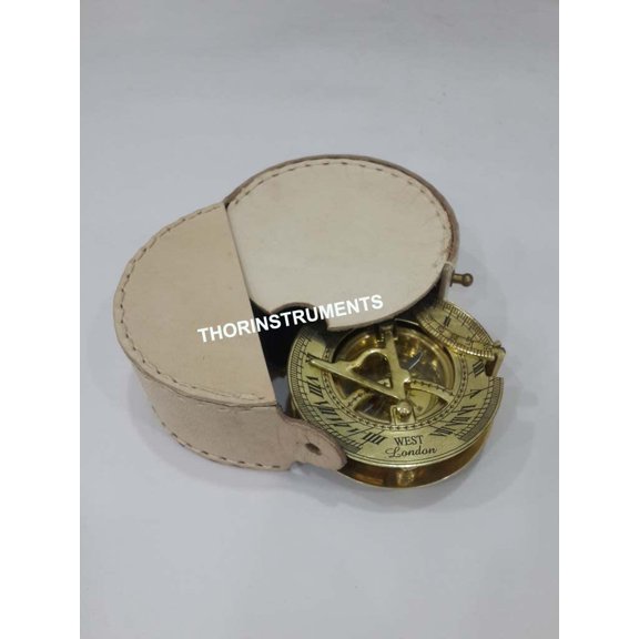 Brass Sundial Compass 3" Nautical Gift by Thorinstruments Co