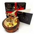thumbnail image 1 of OakiWay Brass Sundial Compass in Leather Case - Nautical Gifts for Men, Antique Sailing Anniversary Gadget for Him, Pocket Watch Clock (2.7" Inch), 1 of 10