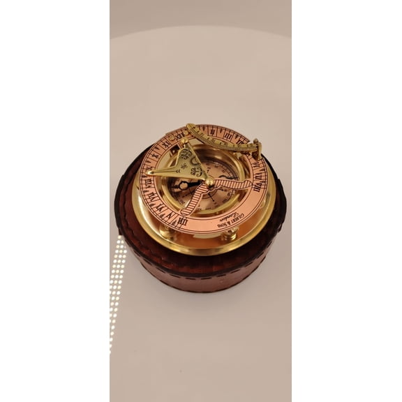 Brass Sundial Compass- Pocket Sundial -Brass Antiques West London -Beautiful Gift Item