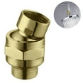 thumbnail image 1 of Brass Swivel Shower Head Adapter – Adjustable 360° Ball Joint with Polished Gold Finish, Universal G 1/2 Shower Arm Extension, 1 of 9