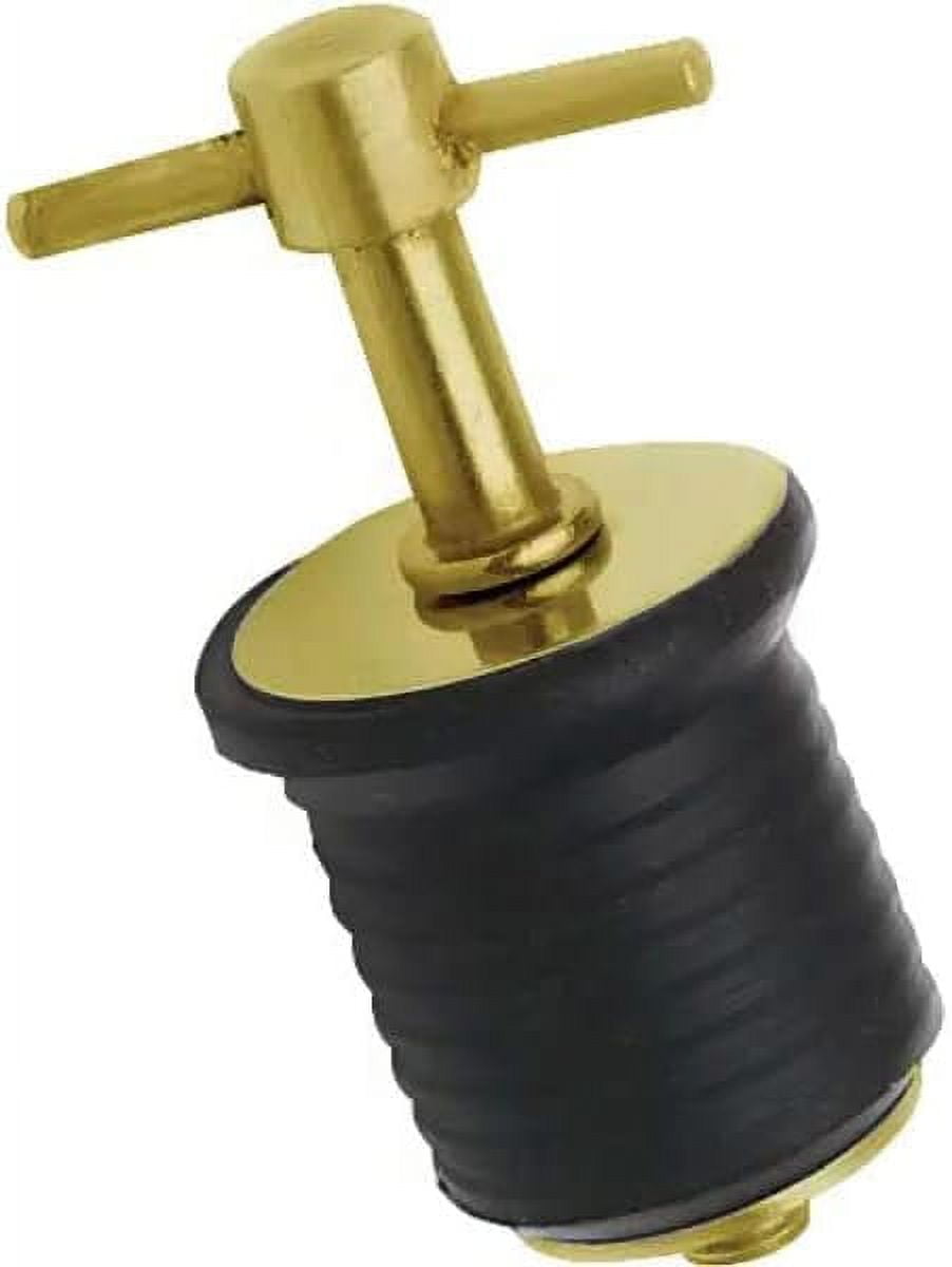 Brass THandle Drain Plug 1" Diameter Choose Pack Size (2Pack