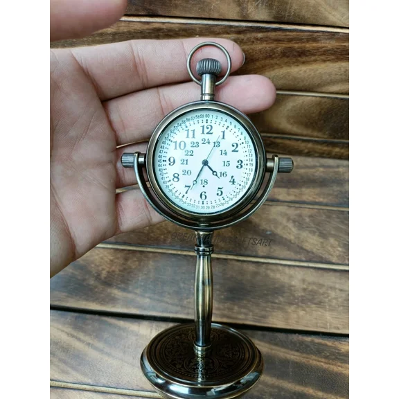 Brass Table Clock, Personalized Brass Clock, Engraved Brass Desk Clock, Brass