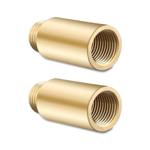 Brass Tap Extension 0.5 Inch 40mm Heating Systems Connector Quick Installation for Pipe Connection In Various Systems