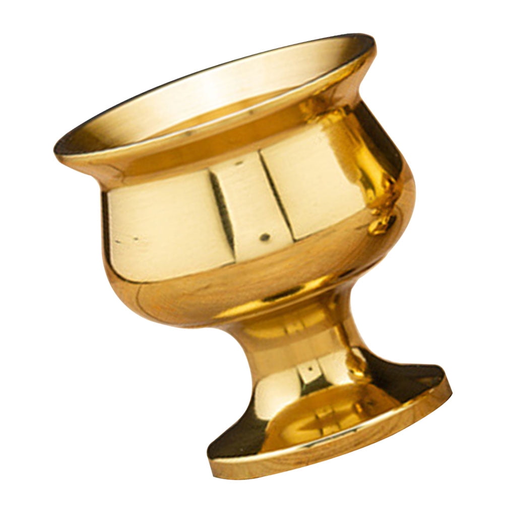 Brass Teacup Buddha Sacrifice Chinese Incense Burner Old Fashioned