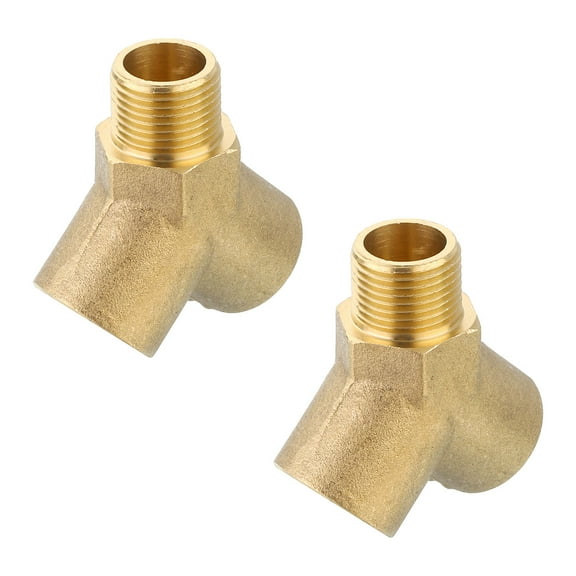 Brass Tee Pipe Fitting, G3/8" x 3/8" x 3/8" 3 Way Y-Connector, 2pack