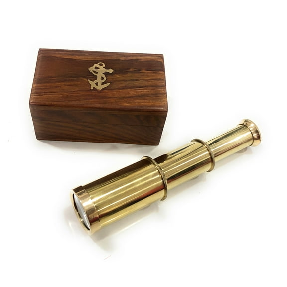Brass Telescope 6" Pull-Out Telescope- Toy by NauticalMart