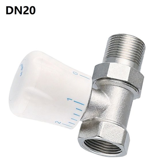 Brass Temperature Control Male Female Heating Radiator Angle Valve Regulate Flow