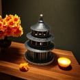 thumbnail image 1 of Brass Temple Incense Burner Tower Coil Holder for Sandalwood Aromatherapy Traditional Home Decor Meditation Room Accessory, 1 of 8